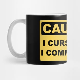 Caution I Curse When I Commit Code - Funny Programmer Design Mug